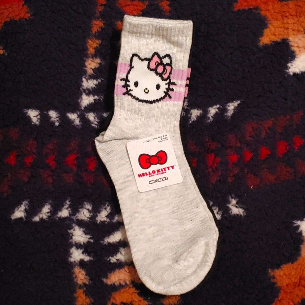 Hello Kitty® And Friends Ladies Mid-Crew Socks 2-Pack  NWT